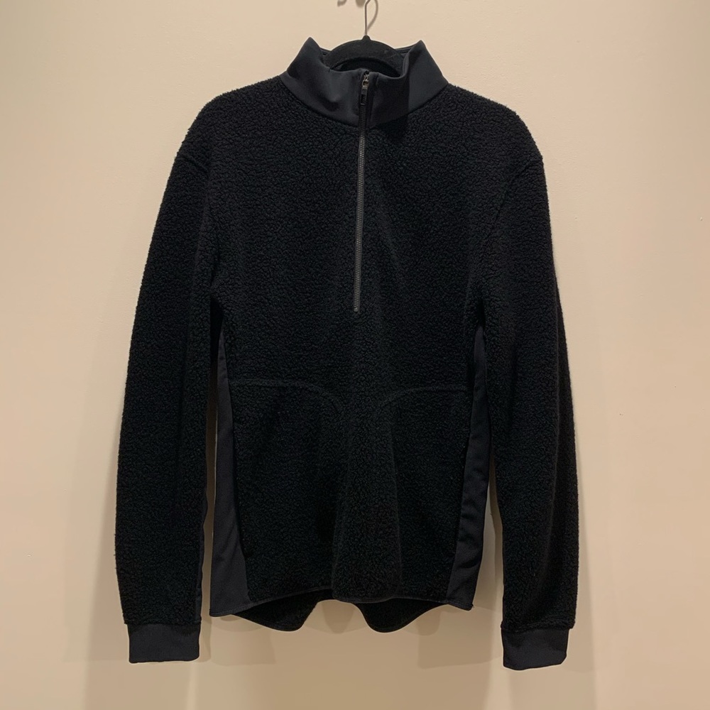 lululemon men’s black wool 1/2 zip
